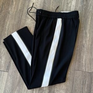 KENZO striped black white drawstring pants small 4 designer